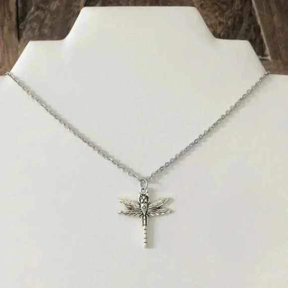 Dragonfly Handmade Stainless Steel Necklace NWT - Picture 1 of 4